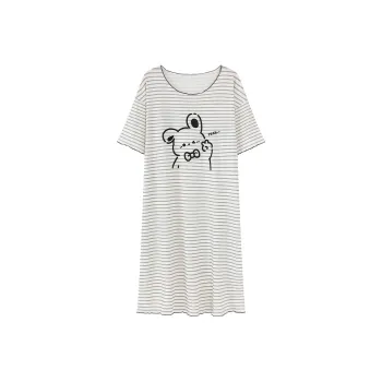 MADALLO Nightgown Women's Black White