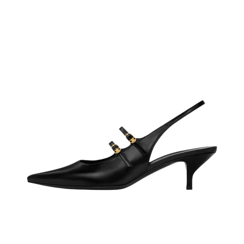 CELINE JUDY Slim Heel High Heels 5.5cm Women's Black-0