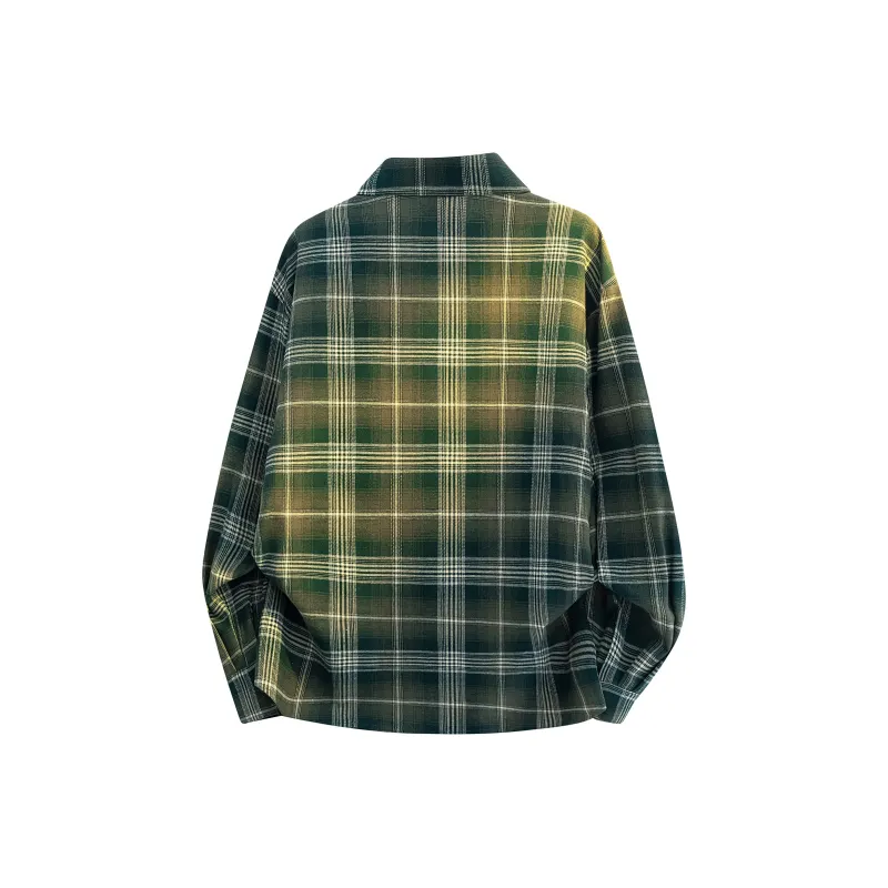 Magmode Shirt Unisex Blue Brown Plaid-1