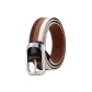 Round Buckle Camel White