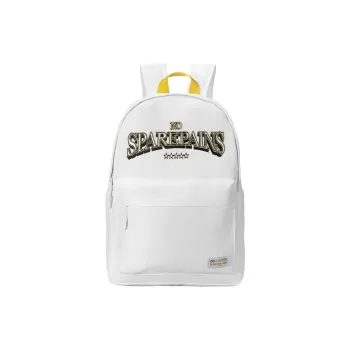 Spare No Pains. Polyester Backpack Regular Unisex White