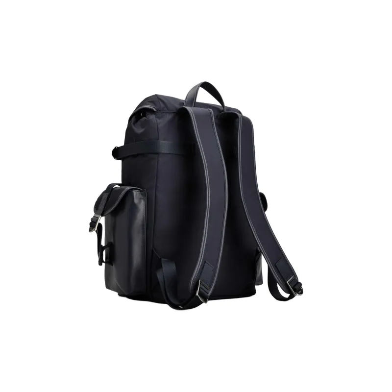 TOD'S Fabric With Leather Backpack Medium Size Men's Blue-2