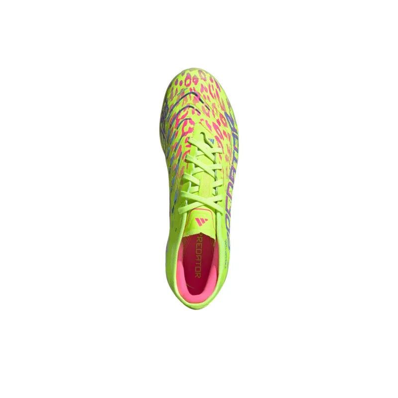 Adidas PREDATOR PRO TF Rubber Broken Studs Anti Slip Wear Resistant Soccer Shoes Unisex Lemon-4