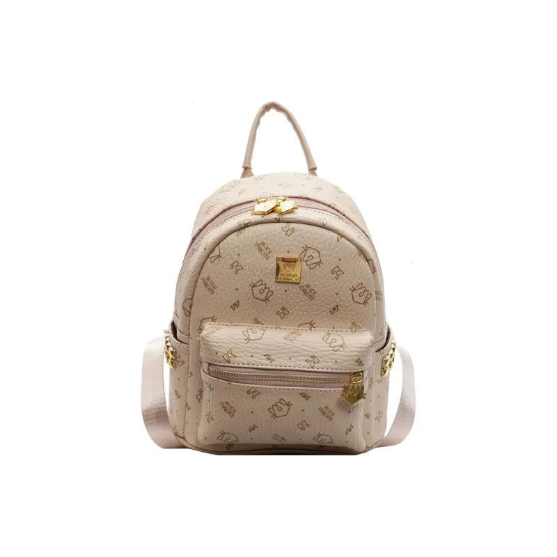 LUVISTRUE PU Backpacks Regular Women's Pink/Khaki/Brown/Black-5
