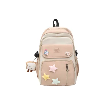 LUVISTRUE Nylon Backpack Regular Women's Khaki/Black/Pink/Purple