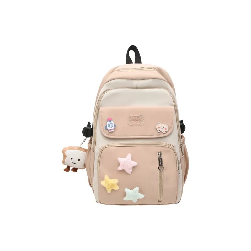 LUVISTRUE Nylon Backpack Regular Women's Khaki/Black/Pink/Purple-0