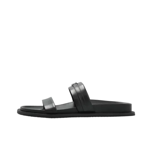 MICHAEL KORS Rubber Sole Abrasion Resistant Slide Slippers Women's Black