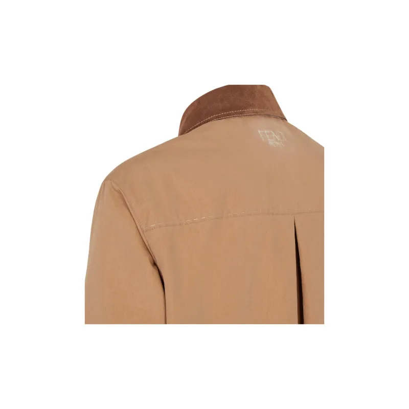 FENDI Contrast collar Shirt Jacket-4