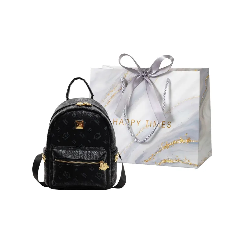 Miss Angel PU Backpack Women's Brown/Pink/Black-18