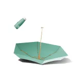 6k Ultra-Light Umbrella Green, Five-Fold Manual (Mini Portable)