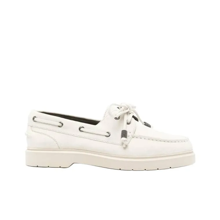 Brunello Cucinelli Monili Chain Slip On Boat Shoes Women's-1