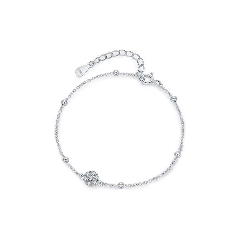 Heart Grass S925 Silver Bracelets Women's-0