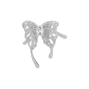 HEFANG Garden 925 Sterling Silver Butterfly Sugar Cube Brooch Women's