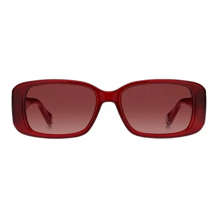 Tommy Hilfiger Plastic Rectangular Sunglasses Women's Red-1