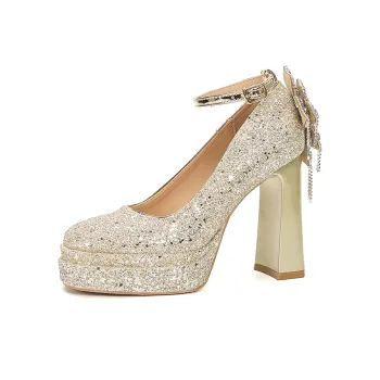 Bamiti Chunky Heel High Heels 11cm Women's