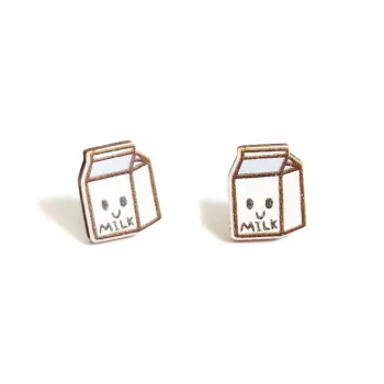 Inkopper Wooden Stud Earrings Women's