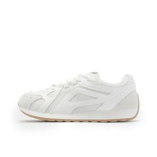 DEERWAY Cushioning Height Increasing Abrasion Resistant Lightweight Mat Low Top Casual Shoes Women's White