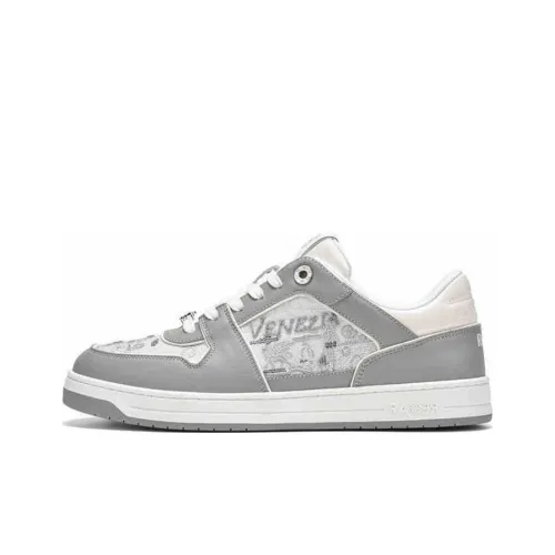 RARE RICH Collection Low Top Skateboard Shoes Men's Gray White