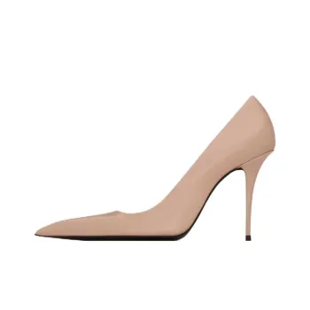 SAINT LAURENT ÉLYSÉE Slim Heel High Heels 10.5cm Women's Beige