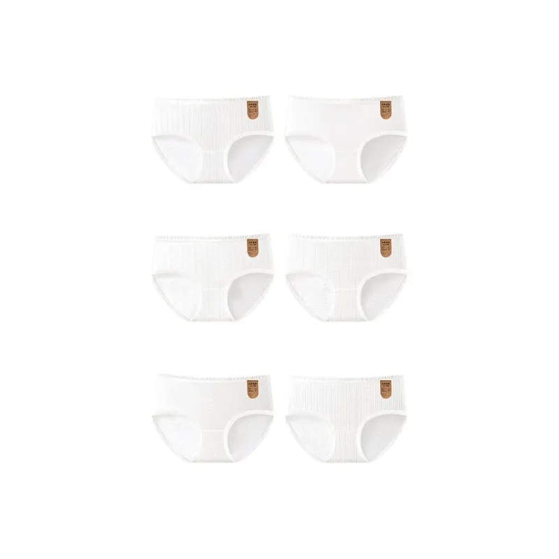 Jiaoshu Underpants Women's Independent Pack White-5