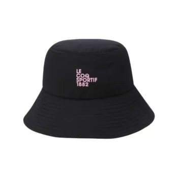 Le Coq Sportif Polyester Bucket Hats Unisex Black
