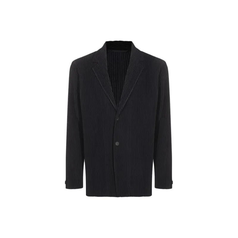 Homme Plissé Issey Miyake Basics Buttoned Blazer-0