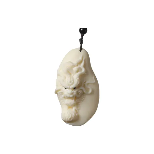 BUDOUXIAOAI Handlebar Piece White Jade/Pale Greenish White Jade Unisex
