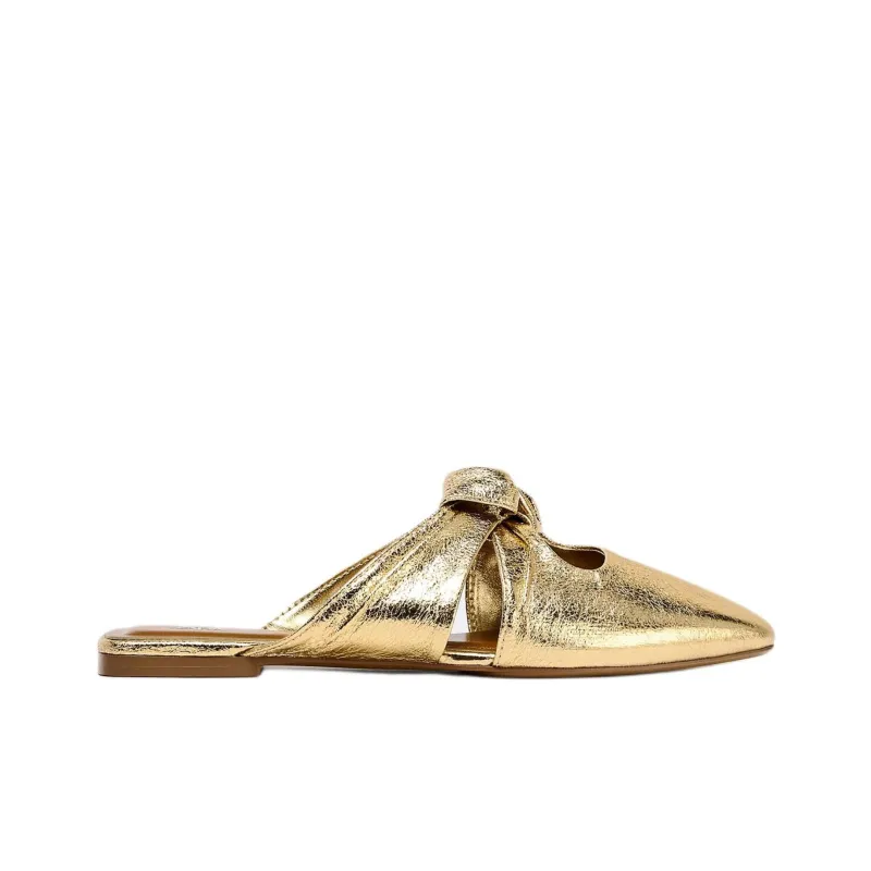 ZARA Abrasion Resistant Wrap toe Slippers Women's Gold-1