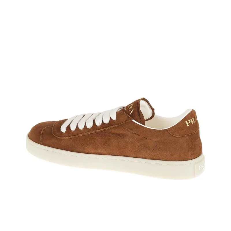 PRADA Low Top Skateboard Shoes Women's Brown-3
