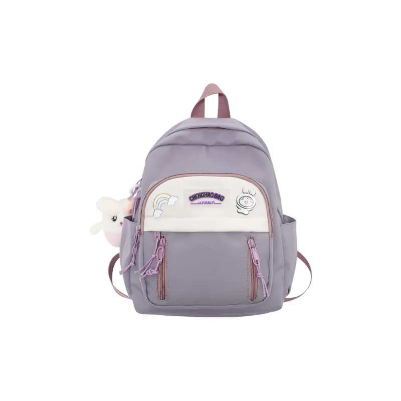 H YXIANG Nylon Backpack Regular Unisex Multicolor-3