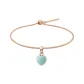 Amazonite Heart Pendant+Snake Chain