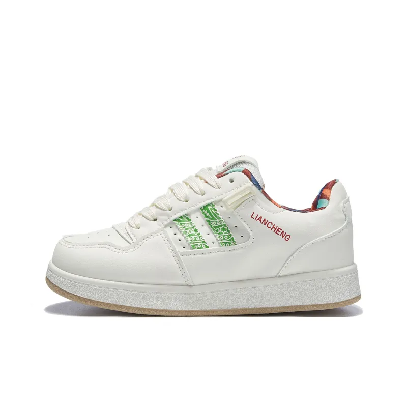 Little Red Man Low Top Skateboard Shoes Women's Gray Blue-9