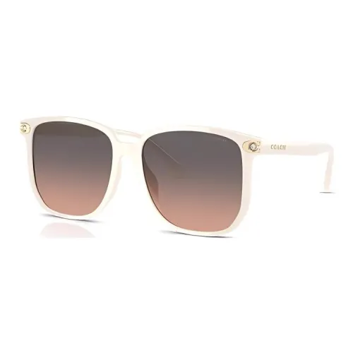 COACH Injection Molded Square Sunglasses Women's White