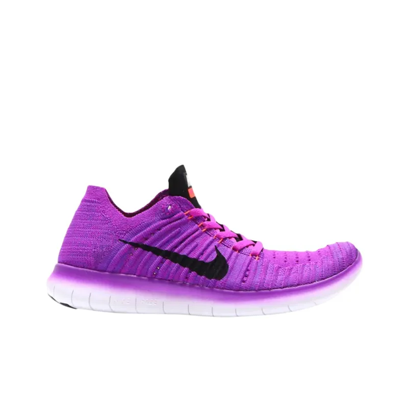 Nike Free RN Flyknit Anti Slip Wear Resistant Low Top Casual Running Shoes Women's Purple-1