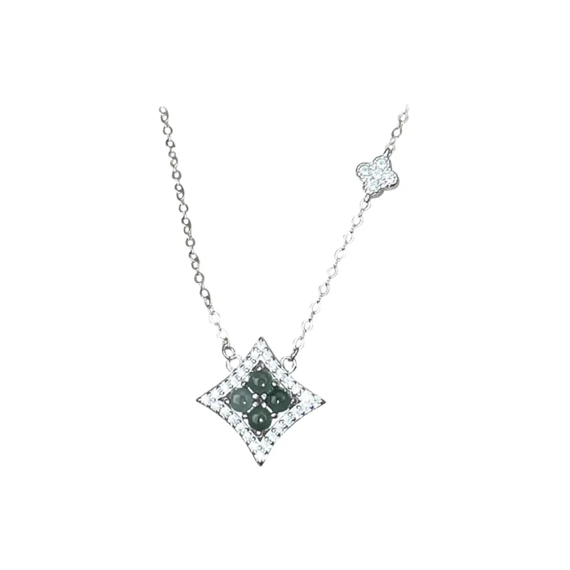 VIVIWELL Ice Type Jadeite Necklaces Women's-0