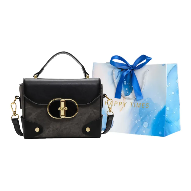 ROUNDOT PU Crossbody Bag Women's White/Black/Blue/Coffee-7
