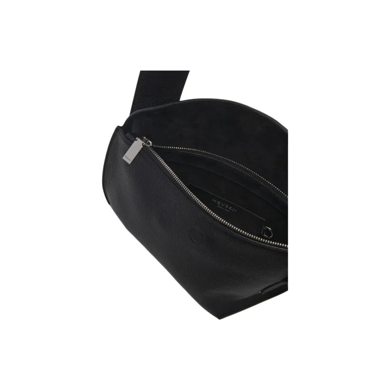 Alexander McQueen T Bar Sling Calfskin Crossbody Bag, Shoulder Bag Men's Black-3