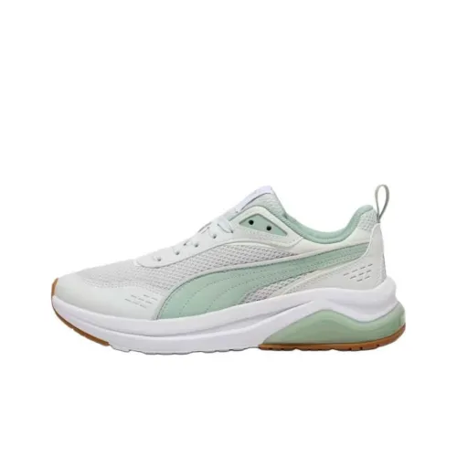 PUMA Amplifier Cushioning Low Top Tennis Shoes Women's Gray Green