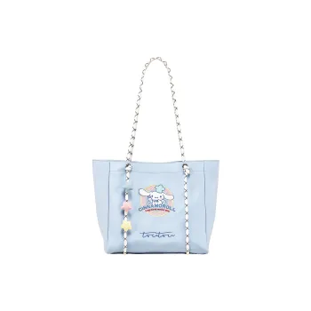 TOUTOU Sanrio Collaboration Yugui Dog Fabric Shoulder Bag Women's Sea Salt Blue
