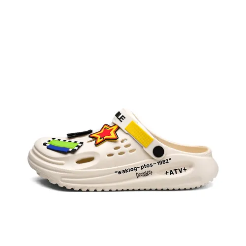 PEAK Pole Hole Shoes Clogs Mens Super Light White Dark Blue