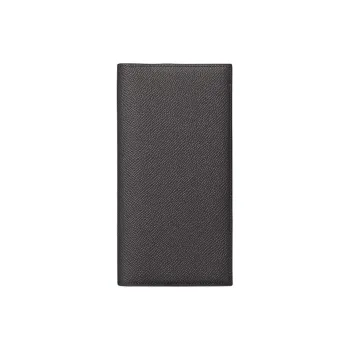 HERMES MC² Fleming Epsom Calfskin Wallet Men's 88 Graphite Gray