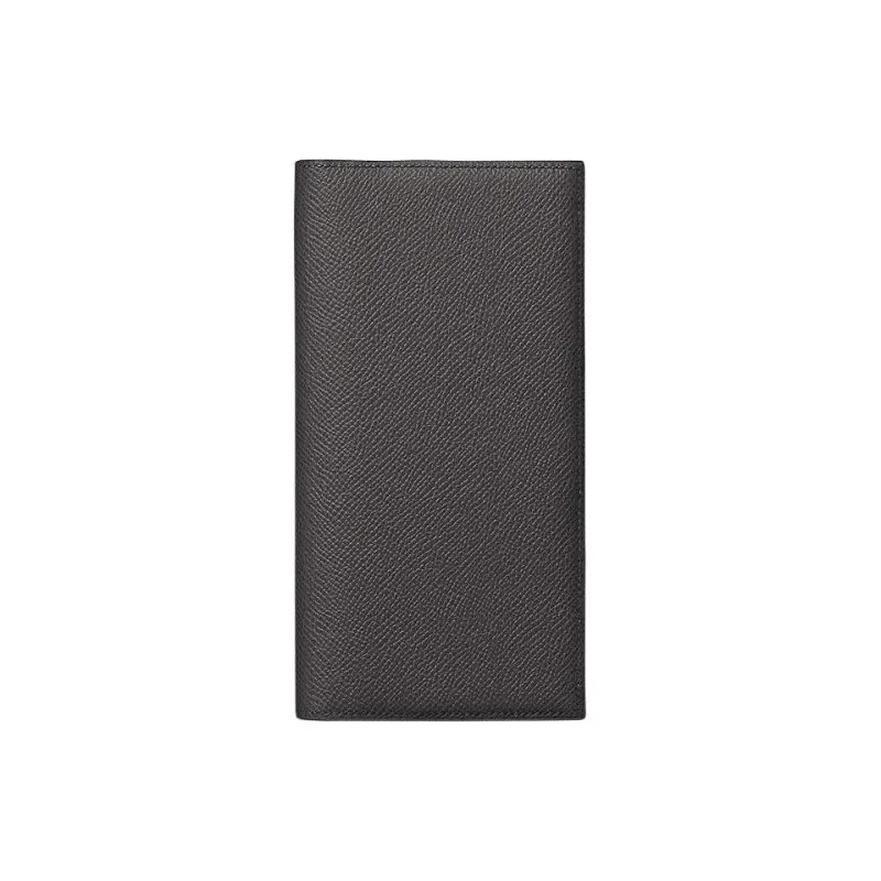 HERMES MC² Fleming Epsom Calfskin Wallet Men's 88 Graphite Gray-0