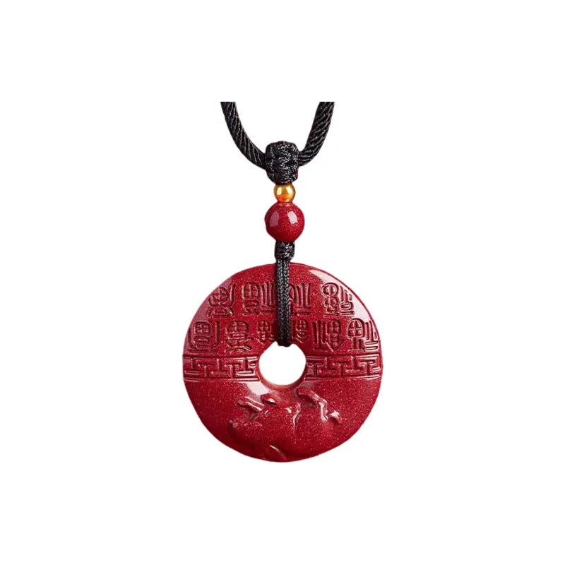 Lingxiang Yurun Cinnabar Necklaces Unisex-9