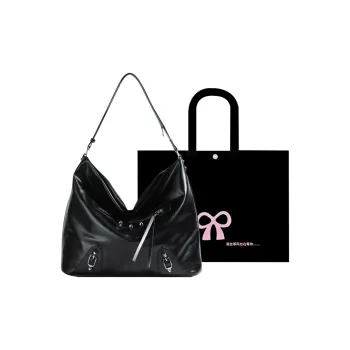 HACIN Artificial Leather Shoulder Bag Regular Women's Black