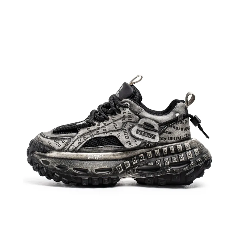Budding Bear Anti Slip Wear Resistant Breathable Height Increasing Low Top Chunky Sneakers Men's Box-21