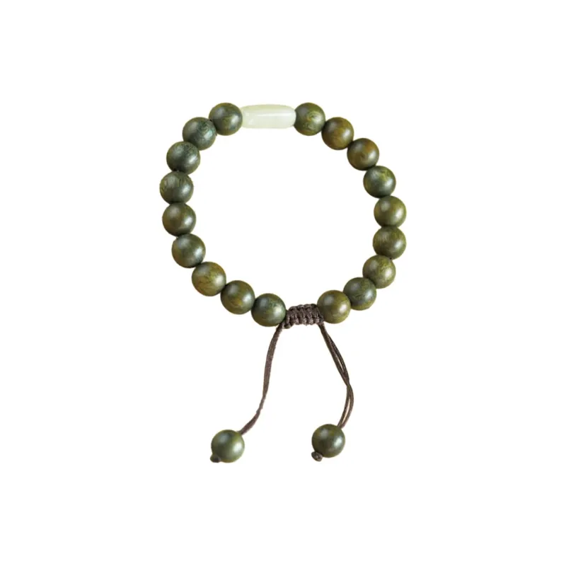Moonstone Edge Green Sandalwood Wooden Bracelets Women's-0