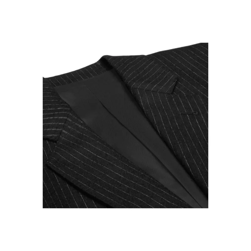 CELINE Françoise Jacket In Striped Wool Flannel-2