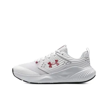 Under Armour Cushioned Slip-Resistant Low-Top Training Shoes Men's White Red