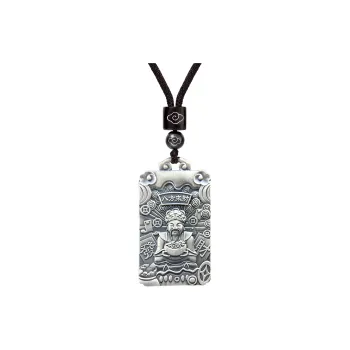 Inker Good Stone 999 Fine Silver Sterling Silver Necklaces Men's