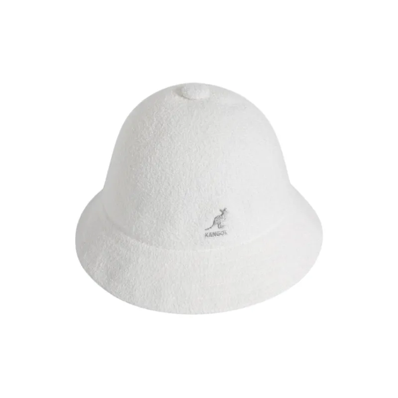 KANGOL Acrylic Bucket Hats Unisex White-2